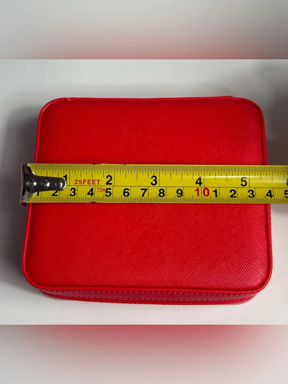 Red Velvet Travel Jewelry Hard Case - Compact Organizer